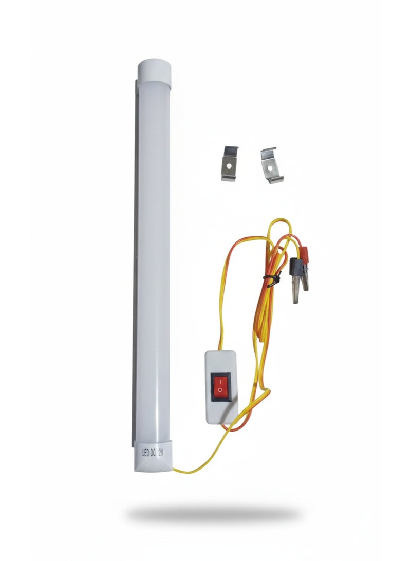 12W LED 30cm Mini Tube Light works by car's battery - High Brightness Cool White Lamp (10 Inches) for Small Rooms, Petty Shops, and Car Interior Lighting - Image 1